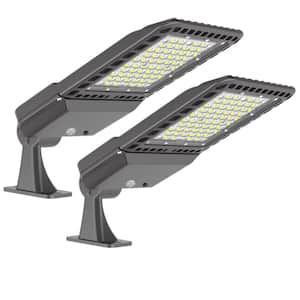 800Watt Equivalent Integrated LED Bronze Dusk to Dawn Arm Mount LED Area Light,2800lm Outdoor Commercial Lighting 2Pack