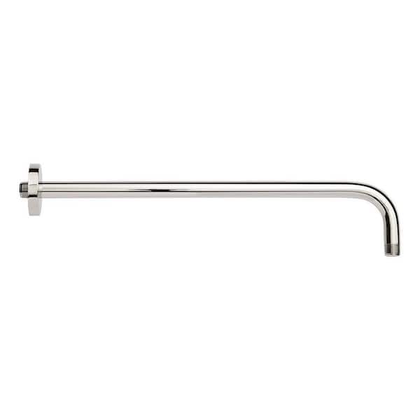 SIGNATURE HARDWARE 18 in. Wall Mounted Rainfall Shower Arm and Flange Polished Nickel