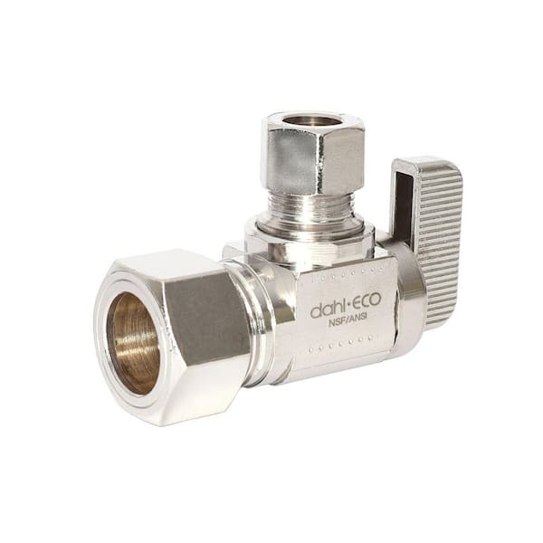 BrassCraft Angle Stop Stuffing Box 1/2 in. Comp x 3/8 in. Comp CP