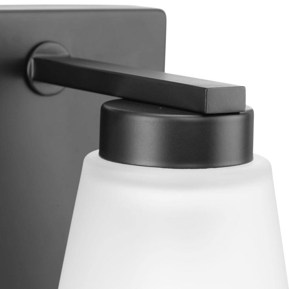 Matte Black Steel One-Light Vanity Fixture