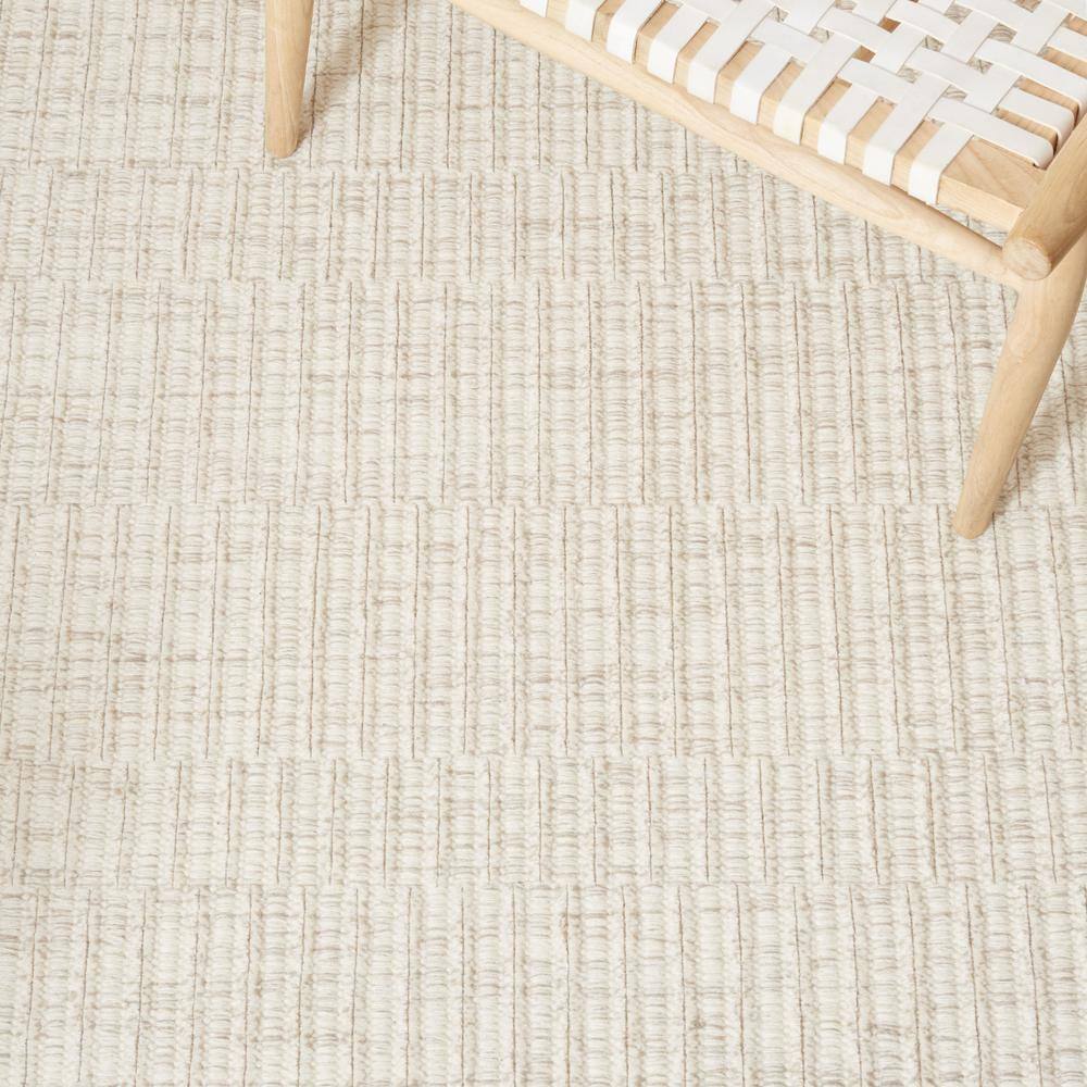 Ivory Tufted Handmade Washable 4' x 6' Wool Rug