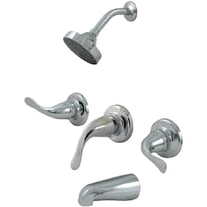 Sayco 3-Handle Tub and Shower Faucet Renewal Trim Kit in Chrome (Valve ...