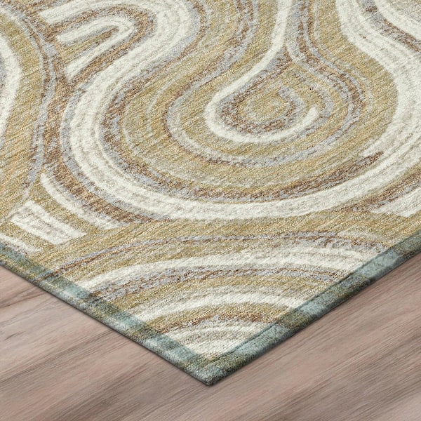 Chantille Machine Washable Indoor/Outdoor Abstract ACN3032 Ivory 10 ft. x 14 ft. Area Rug