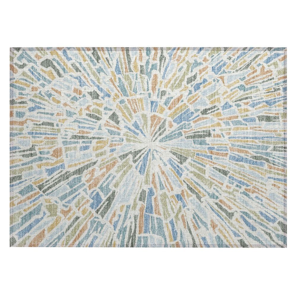 Chantille Machine Washable Indoor/Outdoor Abstract ACN2514 Blue 2 ft. x 3 ft. Accent Rug price history on PriceWatchPro