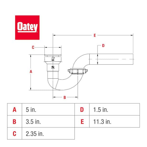 1-1/2 in. PVC P-Trap with Insta-Plumb Technology