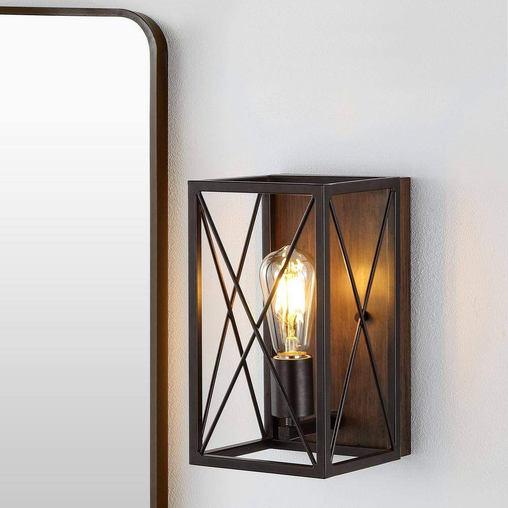 Norris 10.5" Bronze Industrial Rustic LED Wall Sconce