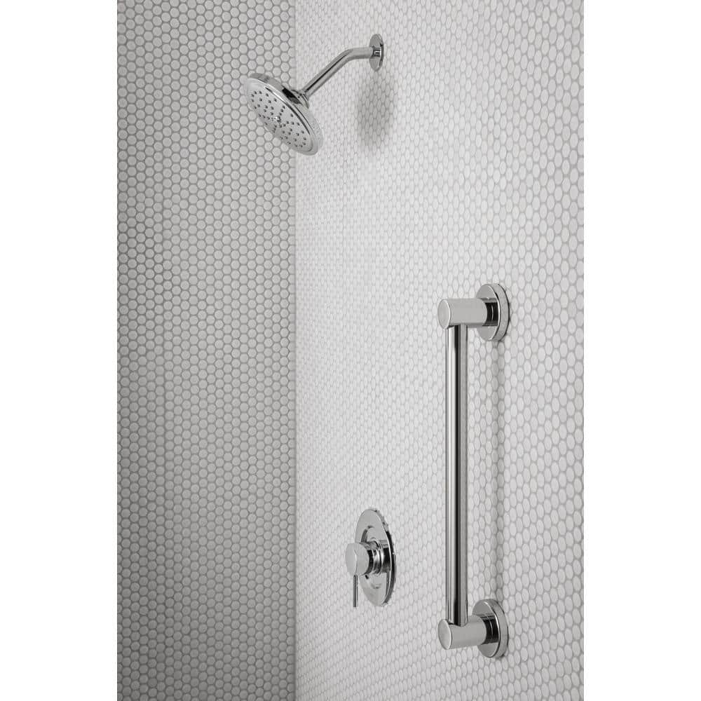 Chrome Wall-Mounted Lever Shower Handle Trim Kit
