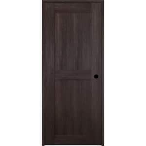 Vona 18 in. x 80 in. Left-Handed Solid Core Veralinga Oak Textured Wood Single Prehung Interior Door