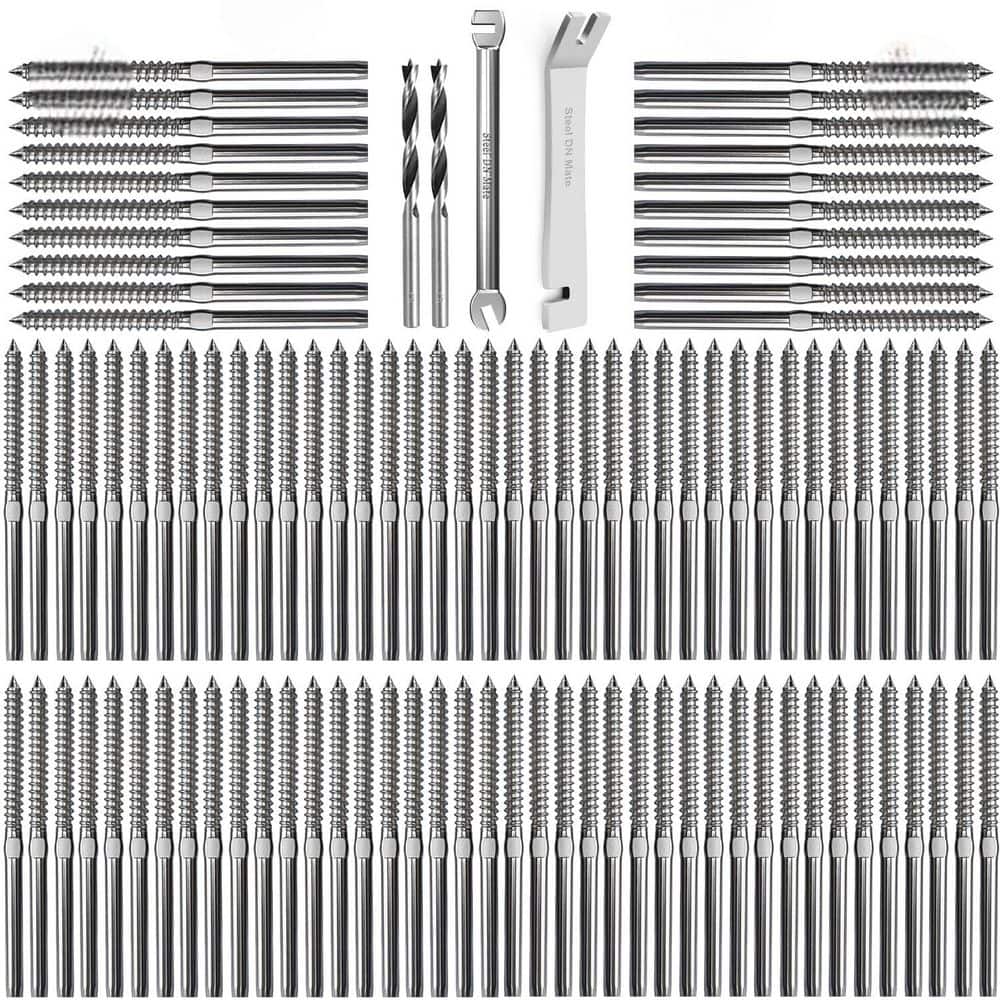 Sujecion Exterior Inoxidable Perno De Acero Inoxidable T316 Para Barandillas De Cable – Tornillo Swage Lag Rosca 3/16 Swage Roscado Acero Inoxidable