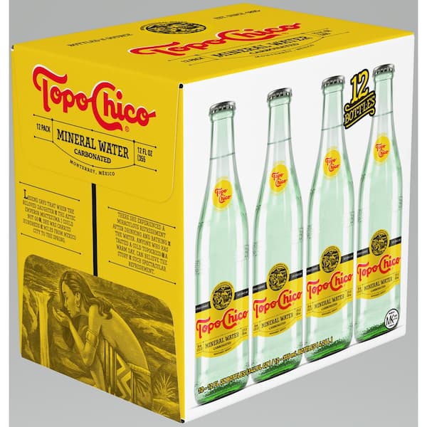 Topo Chico Mineral Water 12 fl oz Glass Bottles – 12 Pack -   by Liquor Squared