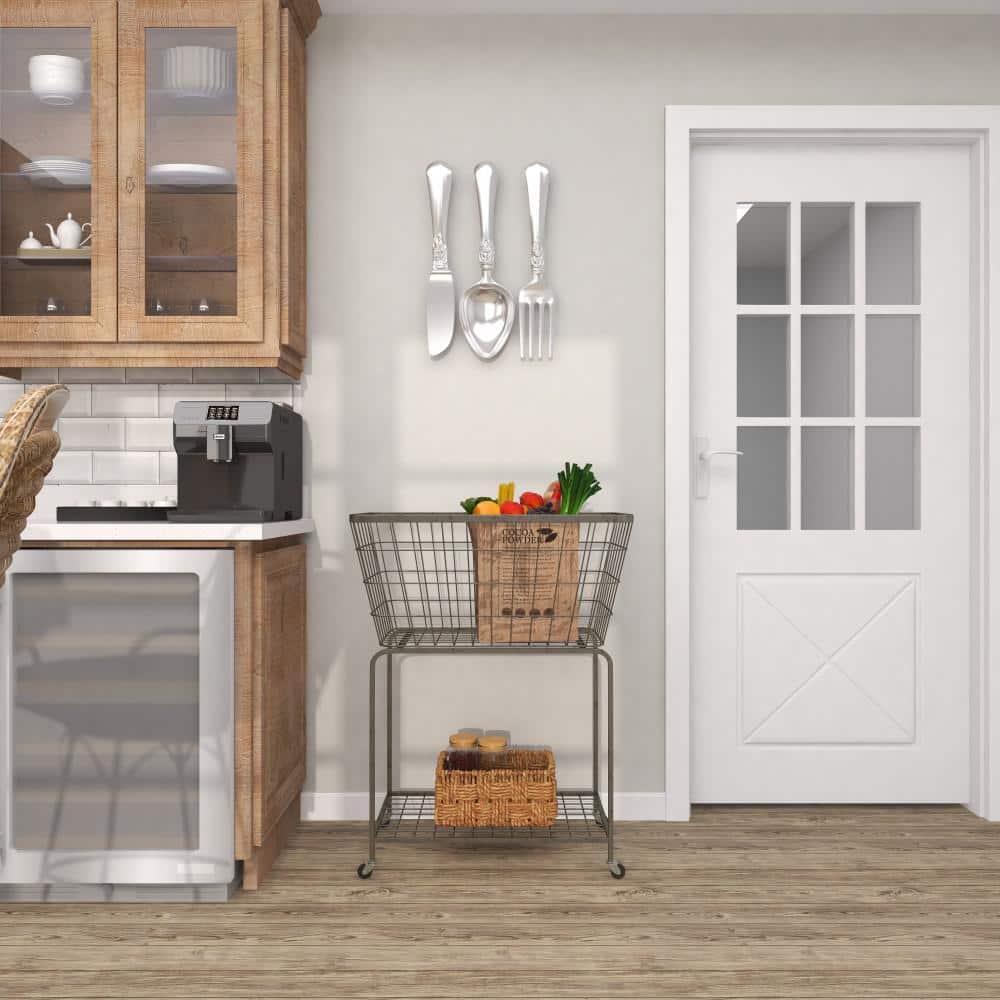 DecMode Silver Aluminum Knife, Spoon and Fork Utensils Wall Decor (3 Count)