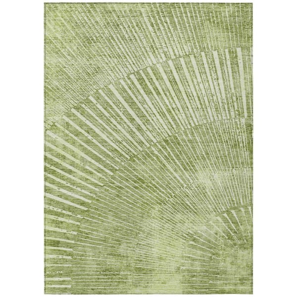 Chantille ACN542 Sage 8 ft. x 10 ft. Machine Washable Indoor/Outdoor Geometric Area Rug