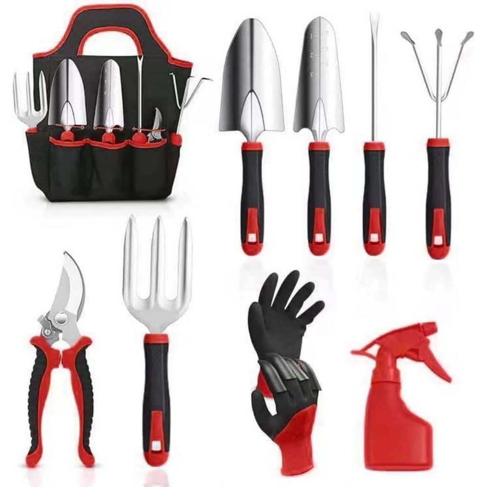 9-Piece Stainless Steel Heavy-Duty Garden Tool Set