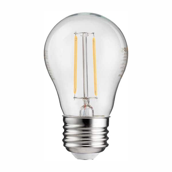 Philips 25-Watt Equivalent A15 Indoor/Outdoor Clear Glass Edison LED Light  Bulb Amber Warm White (2200K) 470534