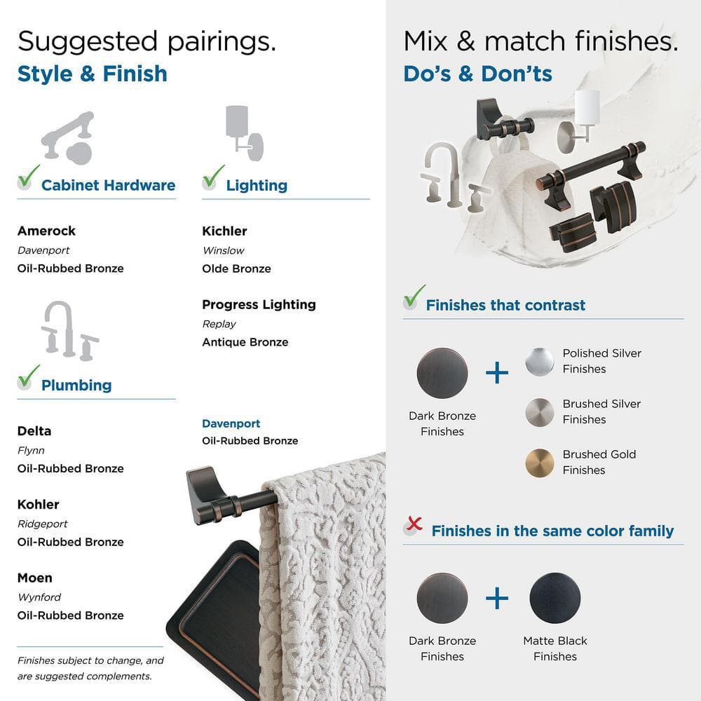 Oil-Rubbed Bronze 18-Inch Wall Mounted Towel Bar