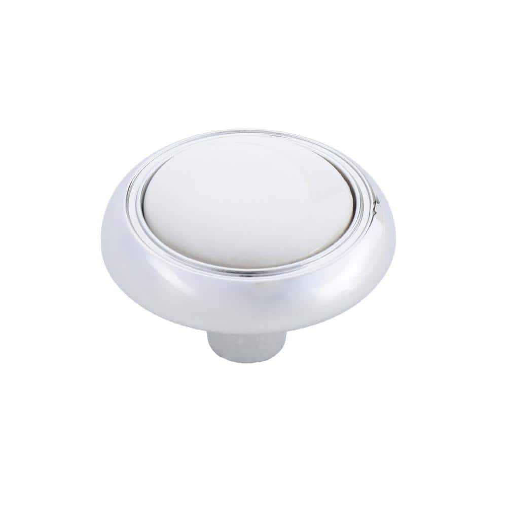 Polished Chrome 1 1/4" Round Mushroom Knob