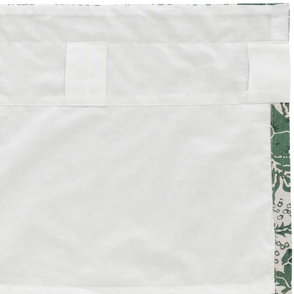 Dorset Green Floral Cotton Swag Valance Curtain Panels, 36x36