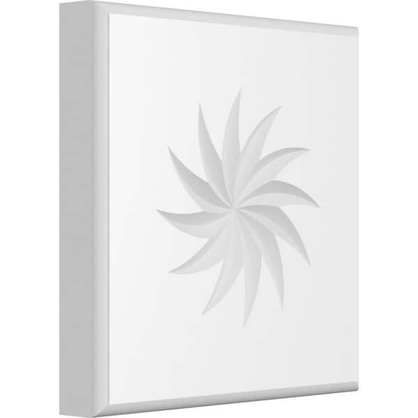 Ekena Millwork 7-in W x 7-in H x 1-in P Standard Sedgwick Spiral Rosette With Rounded Edge