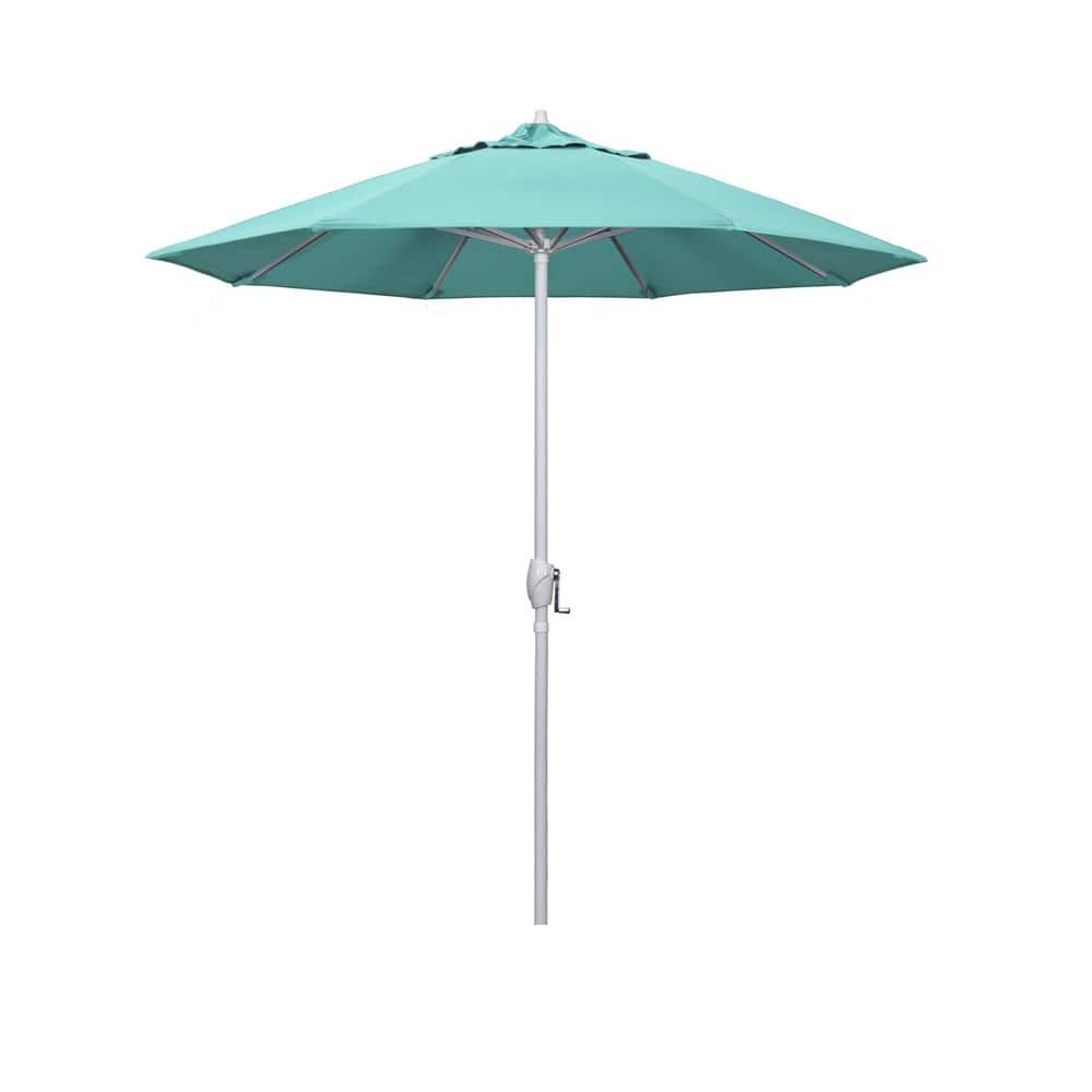 7.5 ft. Matted White Aluminum Market Patio Umbrella Auto Tilt in Aruba Sunbrella price history on PriceWatchPro