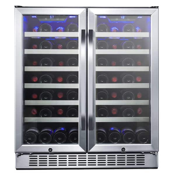 EdgeStar - Dual Zone 56-Bottle Built In and Free Standing Wine Cooler