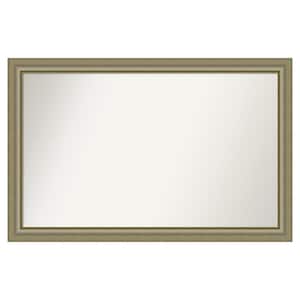 Vegas Silver 50.75 in. x 32.75 in. Custom Non-Beveled Wood Framed Bathroom Vanity Wall Mirror