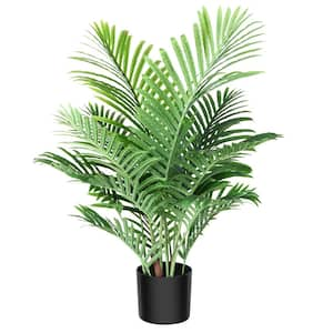 3 ft. Majestic Artificial Palm Plant, Tropical Faux Dypsis Lutescens Tree for Home Office Indoor Décor