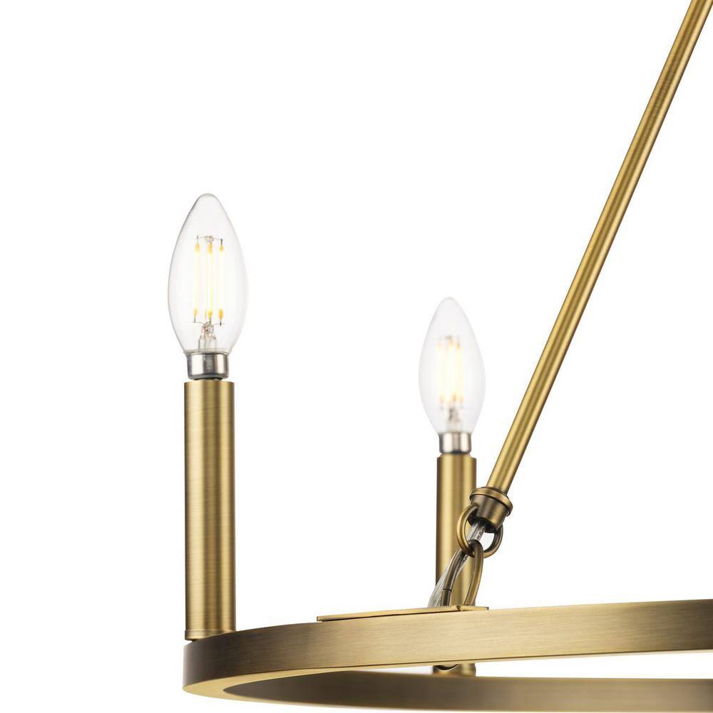 Gilliam Vintage Brass 6-Light Steel Chandelier