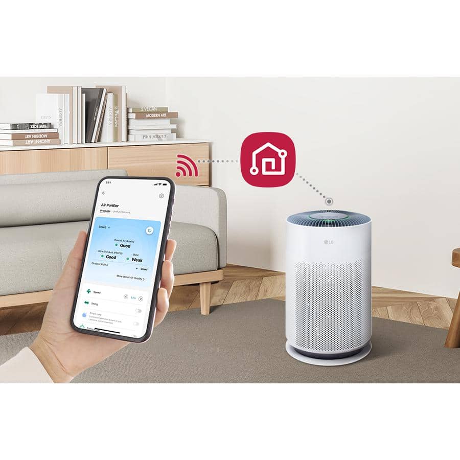 LG PuriCare 360 White NanoFiber True HEPA Air Purifier