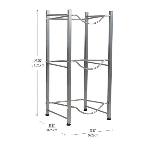 Mind Reader Alloy Collection Metal Adjustable 4 Tier Industrial Storage  Shelves with Wheels 49 12 H x 13 12 W x 23 14 L Silver - Office Depot