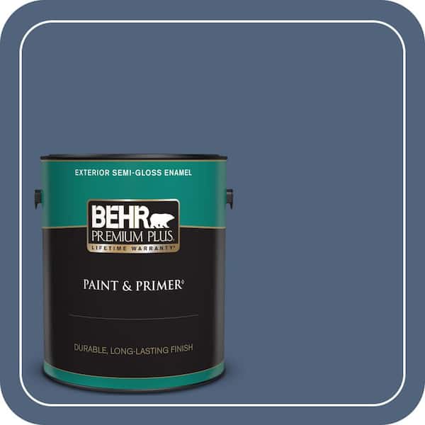 BEHR PREMIUM PLUS 1 gal. #PMD-64 Evening Symphony Semi-Gloss Enamel Exterior Paint & Primer
