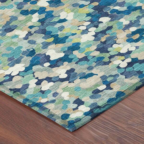 Chantille Machine Washable Indoor/Outdoor Abstract ACN2507 Navy 2 ft. x 3 ft. Accent Rug