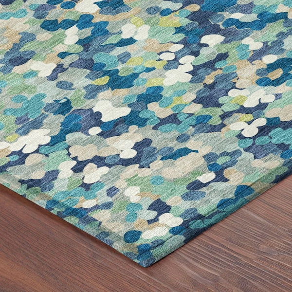 Chantille Machine Washable Indoor/Outdoor Abstract ACN2507 Navy 5 ft. x 7 ft. 6 in. Area Rug