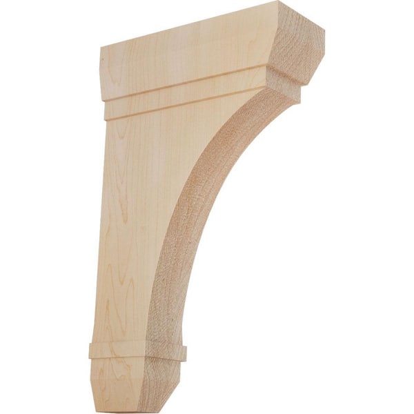 Ekena Millwork 2-1/4 in. x 6 in. x 10 in. Unfinished Wood Maple Stockport Corbel