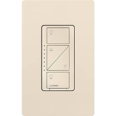 Caseta Wireless Smart Lighting Dimmer Switch for Wall and Ceiling Lights, Light Almond