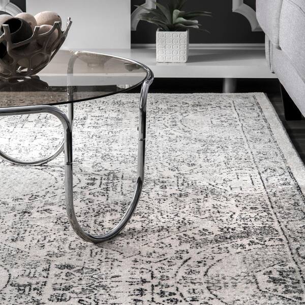 nuLOOM Minta Modern Persian 8 ft. x 10 ft. Gray Area Rug RZBD30A