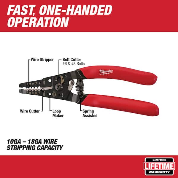 Details about   Milwaukee 48-22-6109 General Purpose Wire Stripper Pliers 