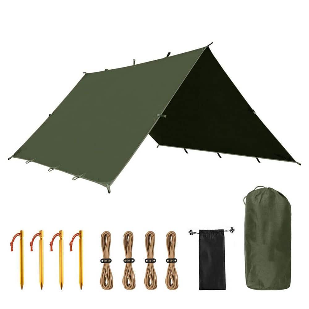 10 ft. x 10.5 ft. Dark Green Rectangle Sun Shade Sail L0CVVJHRR3