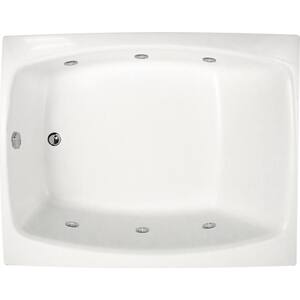 Sapphire 41 in. x 28 in. Ston-Resin Rectangular Drop-in Air Bath and Whirlpool Bathtub in White