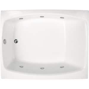 Sapphire 41 in. x 28 in. Ston-Resin Rectangular Drop-in Air Bath Bathtub in White