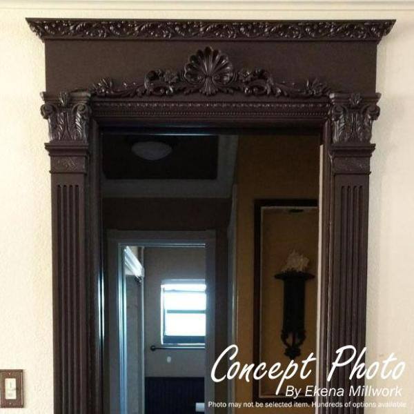 White Polyurethane Acanthus Leaf Onlay Capital for Pilasters