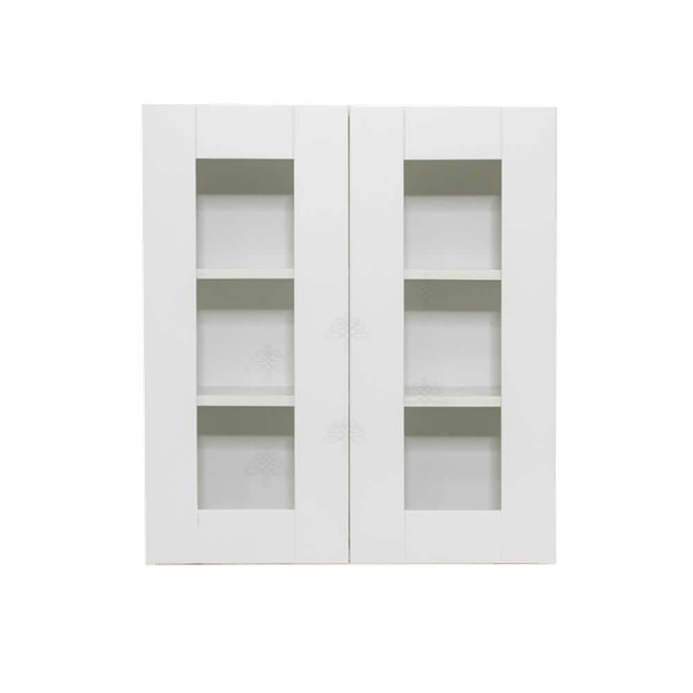 Anchester Assembled 24 in. x 36 in. x 12 in. Wall Mullion Door Cabinet with 2-Doors 2-Shelves in White price history on PriceWatchPro