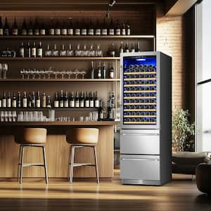 13. 42 cu. ft. 24 in. Indoor/Outdoor Cooler Fridge Beverage and Wine Cooler in Stainless Steel, Built-In/Freestanding