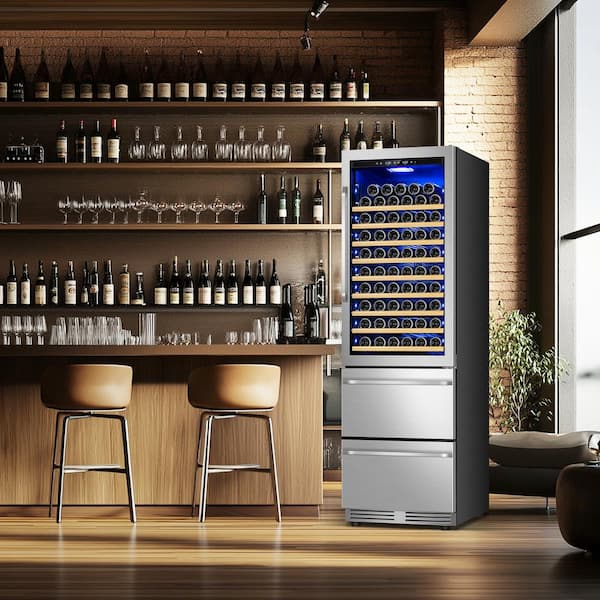 13. 42 cu. ft. 24 in. Indoor/Outdoor Cooler Fridge Beverage and Wine Cooler in Stainless Steel, Built-In/Freestanding
