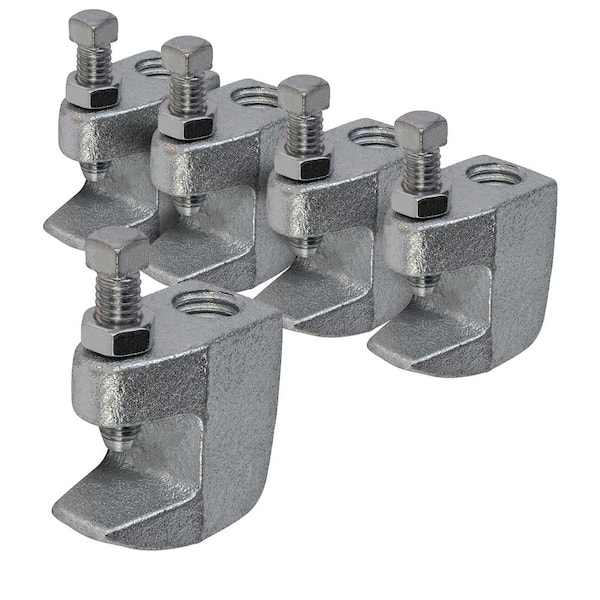 PLUMBFLEX Junior Beam Clamp for 3/4 in. Threaded Rod in Electro Galvanized Steel (5-Pack)