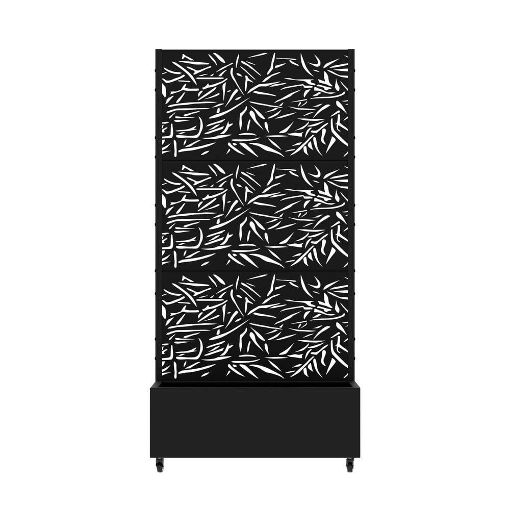 72 in. H x 35 in. W x 16 in. L Metal Black Rectangle Pots and Planter Raised Box with Trellis for Vine Climbing Plants price history on PriceWatchPro