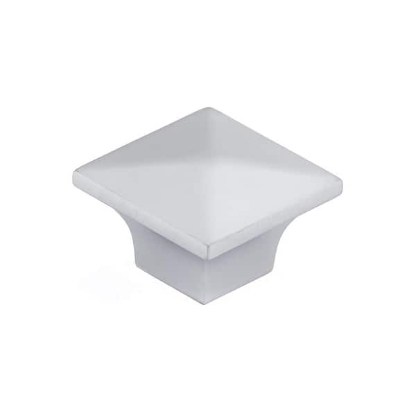 Richelieu Hardware McKenzie Collection 1-1/4 in. (32 mm) x 1-1/4 in. (32 mm) Matte Chrome Contemporary Cabinet Knob