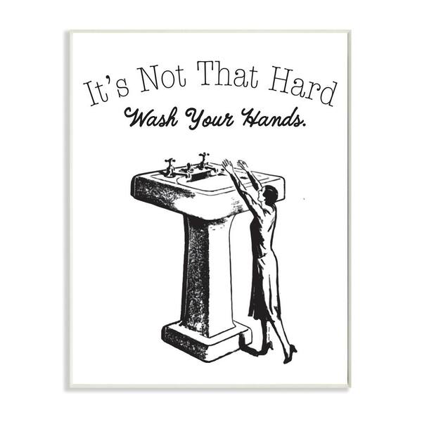 Stupell Industries Not That Hard Bathroom Funny Word Design By The Saturday Evening Post Wood Abstract Wall Art 19 In X 13 In Wrp 1409 Wd 13x19 The Home Depot
