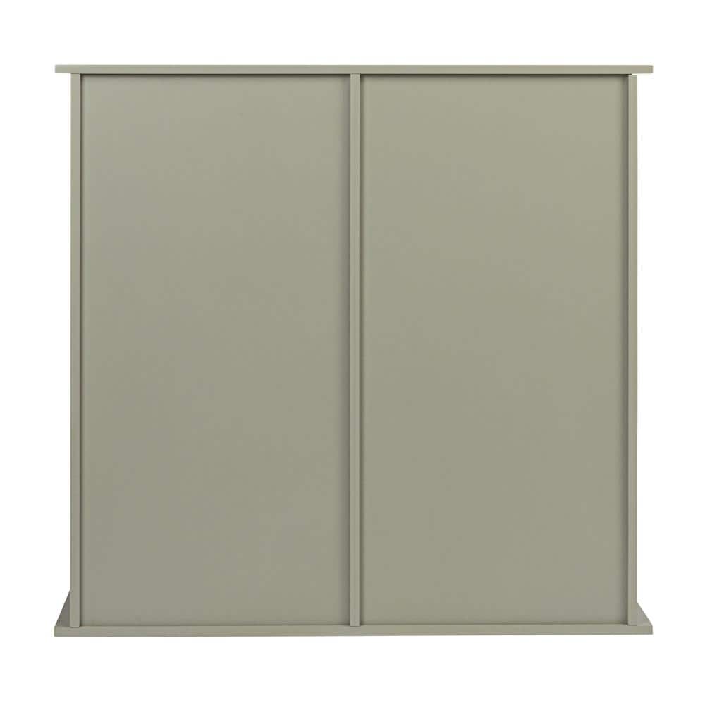 Gray Tilt-Out Cabinet Laundry Sorter with Shutter Front