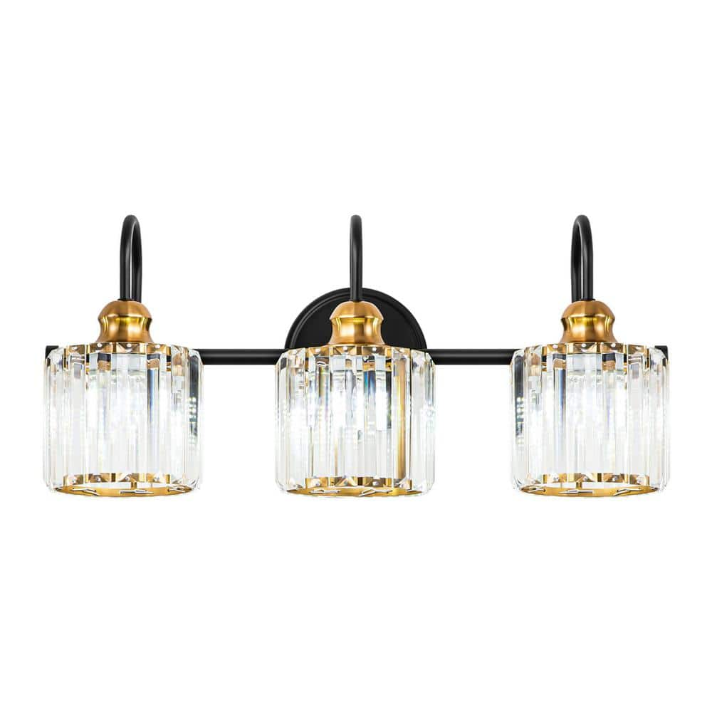 Gold crystal deals vanity light