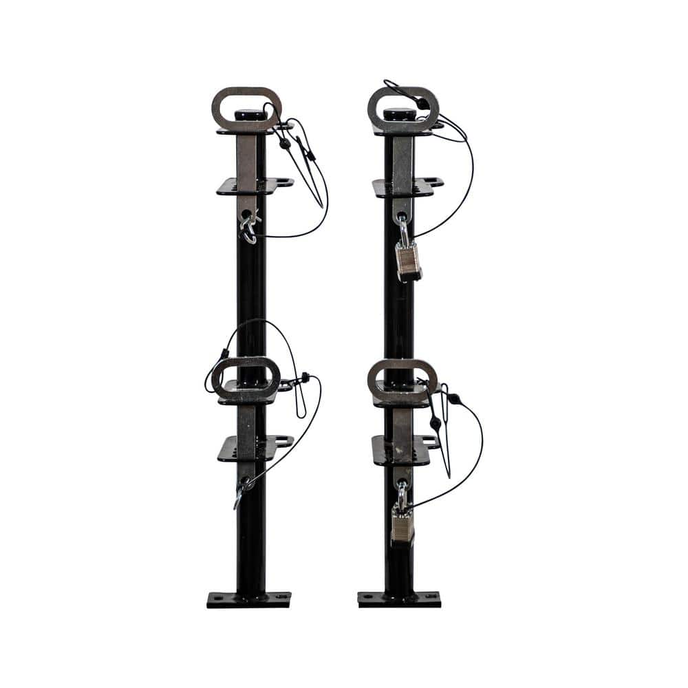 Buyers Products LT18 - 2 Position Channel Style Lockable Trimmer Rack for Open Landscape Trailers